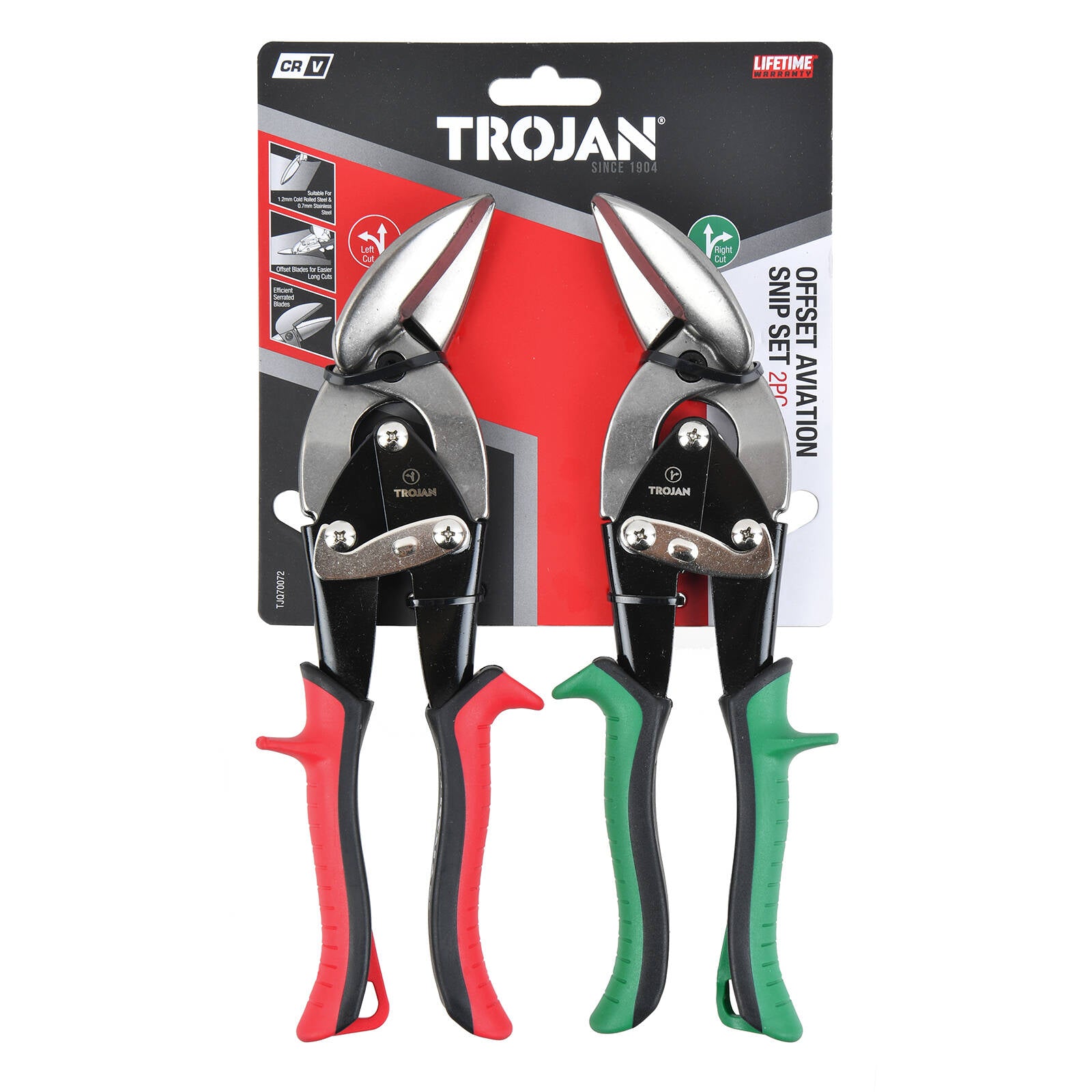 Trojan 2 Piece Offset Aviation Snip Set