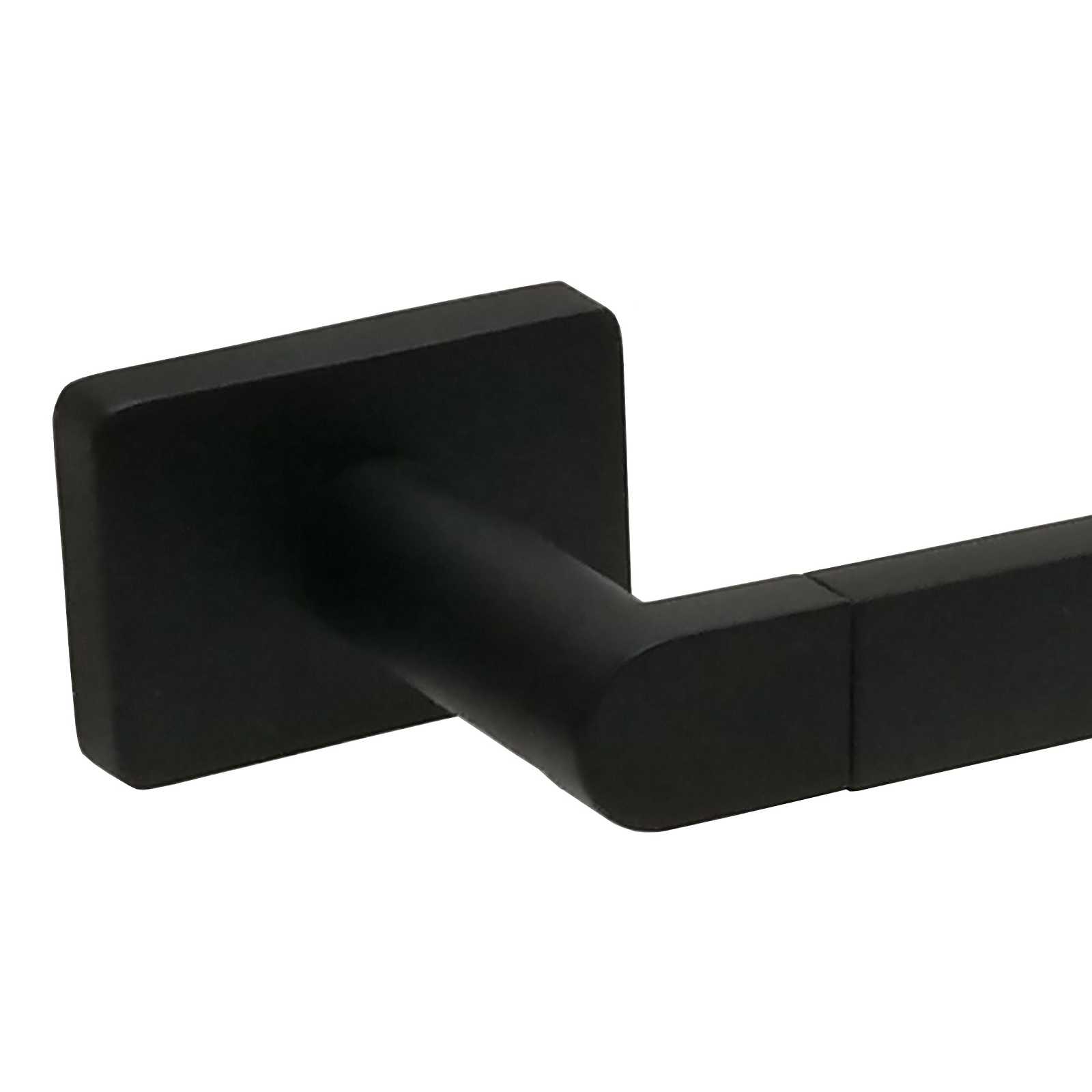 Barelli Rigoni Base Matt Black Coated Zinc Alloy Double Towel Bar