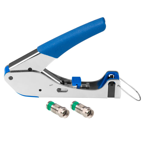 Antsig F Type Compression Crimp Tool Blue Metal