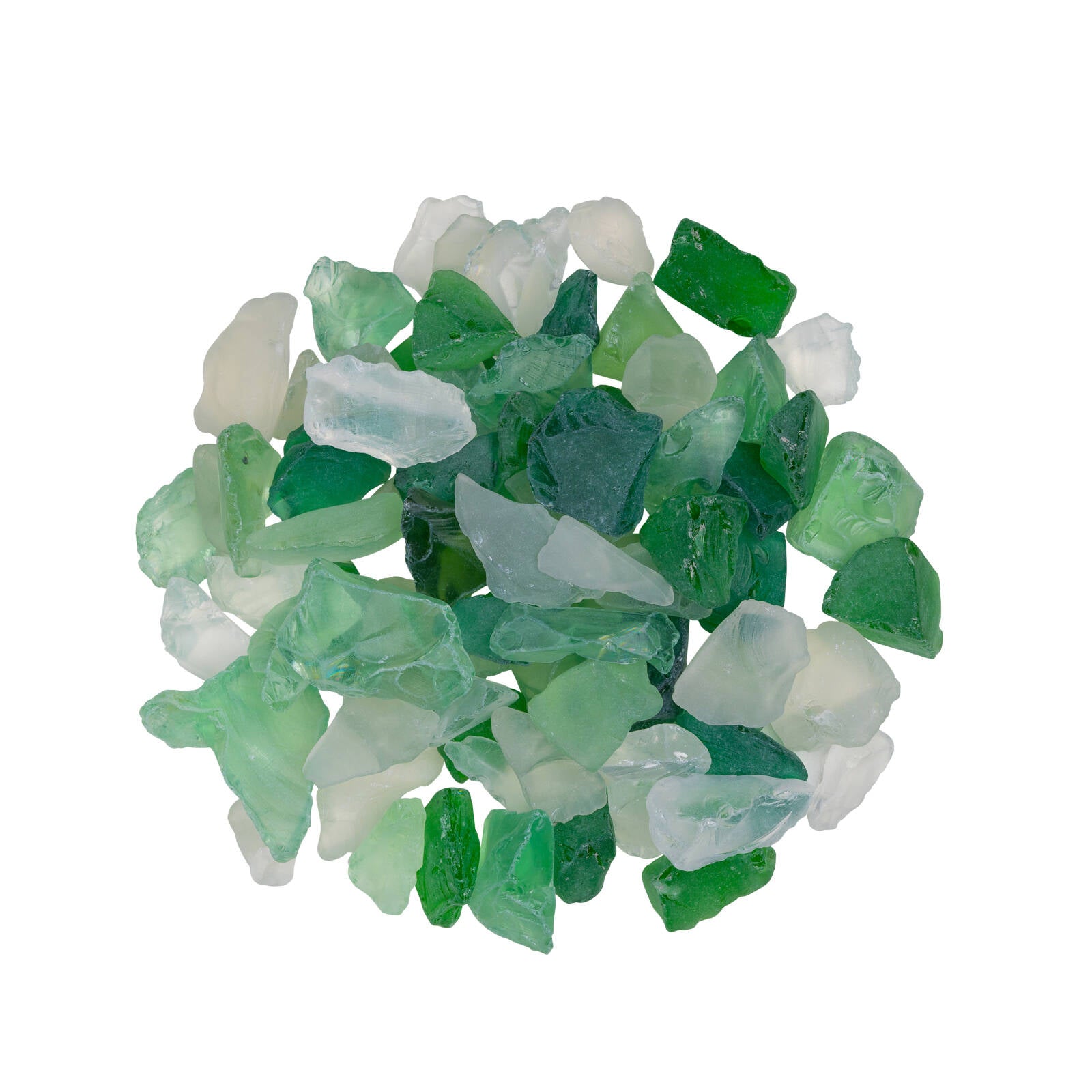 Tuscan Path 1kg 17-19mm Frosted Green Decorative Glass Gems