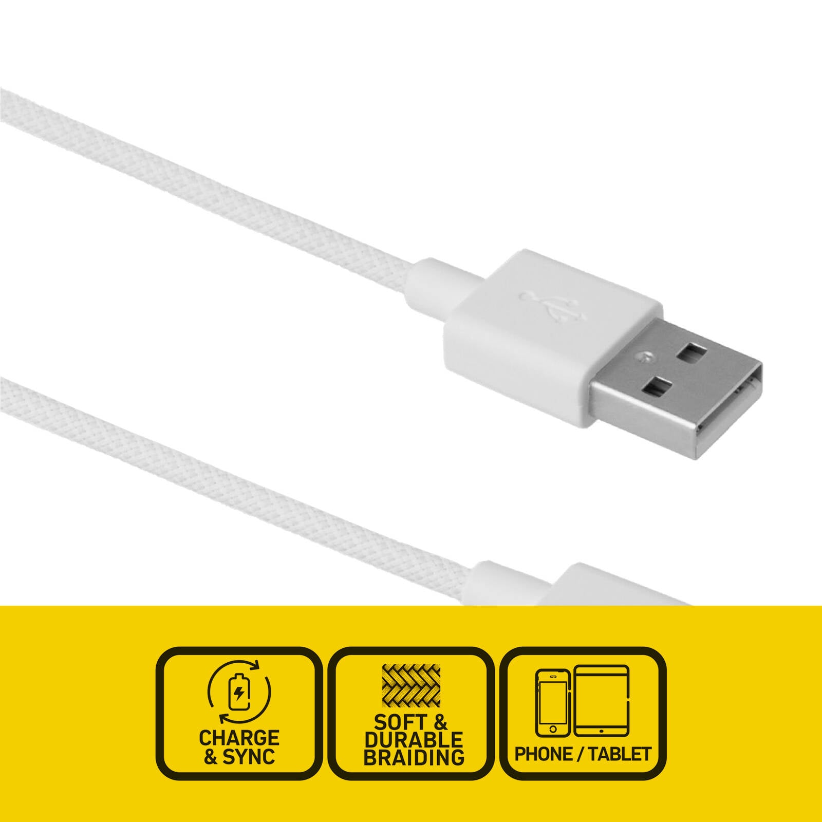 Antsig 1.2m USB-C to USB-A Cable White AP561B
