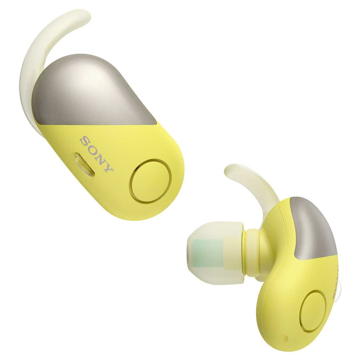 Sony Wireless Noise Cancelling Bluetooth In-Ear Headphones - IPX4 Water Resistant, Yellow - WFSP700NY