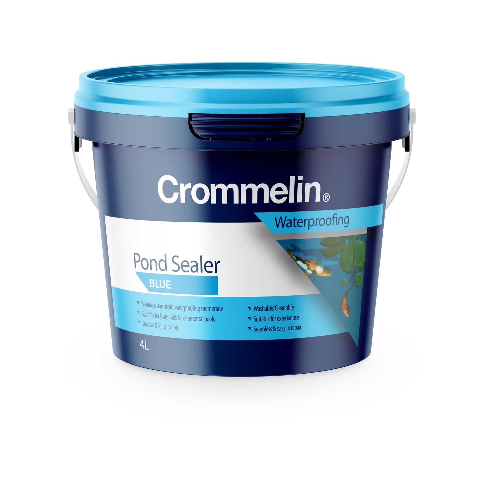 Crommelin 4L Blue Pond Sealer Water Based Membrane Fish & Plant Friendly