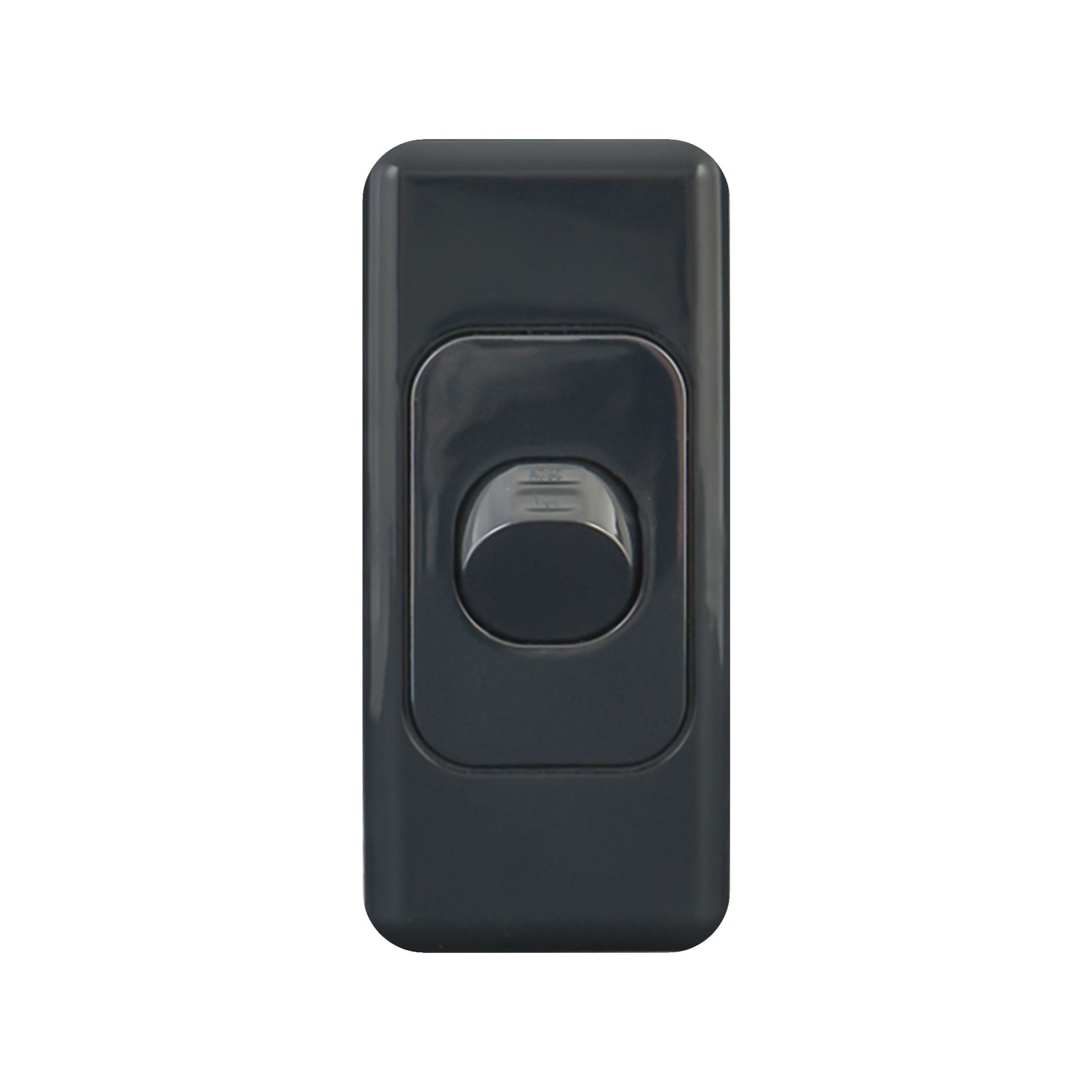 DETA Black Single Architrave Switch - Polycarbonate Vertical 10A 250V