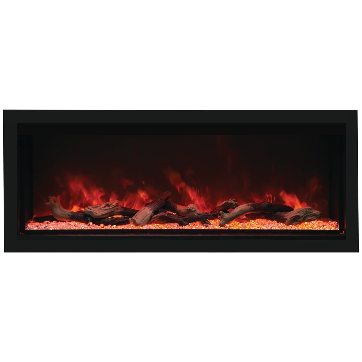 Remii 55 Inch Extra Tall Built-In Electric Fireplace - Black - 13-Colour Canopy Lighting - 102755-XT