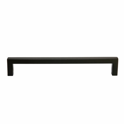 Taskmaster 192mm Matte Black Hollow Square Steel Cabinet Handle