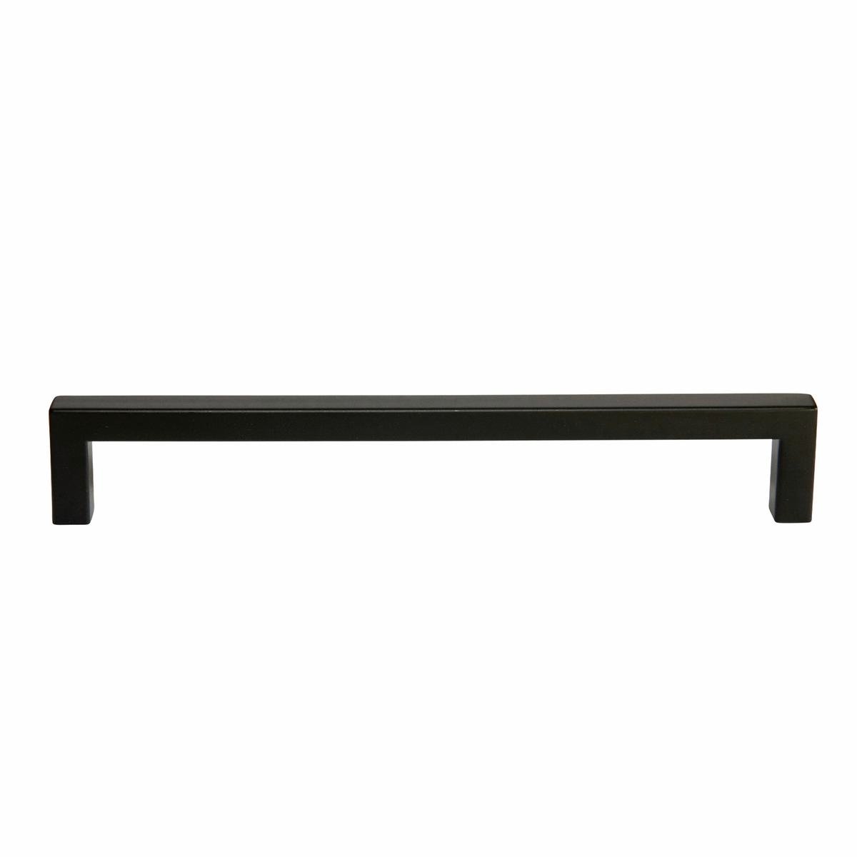 Taskmaster 192mm Matte Black Hollow Square Steel Cabinet Handle