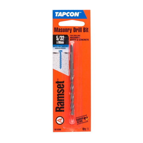 Ramset 5/32 Inch Tapcon Masonry Drill Bit Steel for 10G Screws