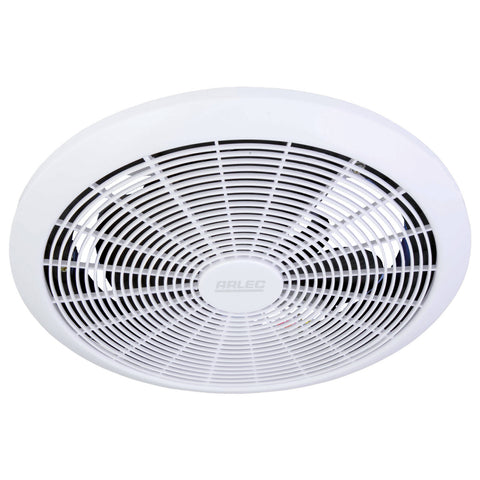 Arlec 250mm White Ceiling Exhaust Fan - 350m3/hr, Ball Bearing 38W, EX25