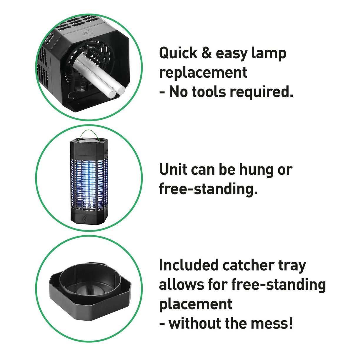 Gecko Large LED Zapper - 40m Coverage - Durable Weatherproof Design - SuperSaverAU - view 2