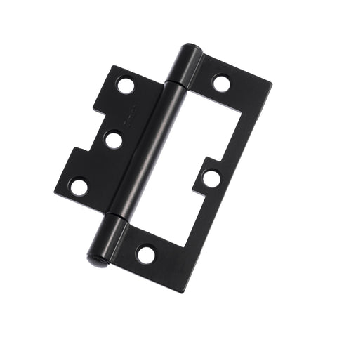 Lane 100mm Matte Black Steel Easy Fit Hinge 2 Pack