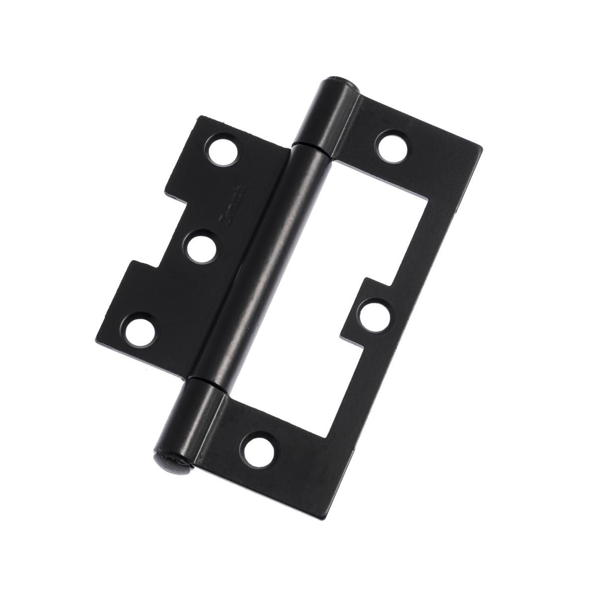 Lane 100mm Matte Black Steel Easy Fit Hinge 2 Pack