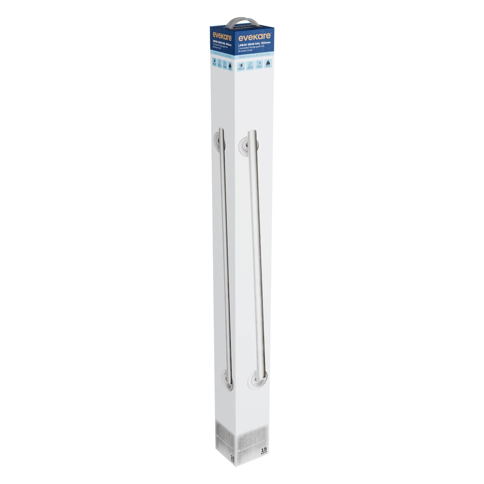 evekare 900mm Brushed Nickel Linear Grab Rail