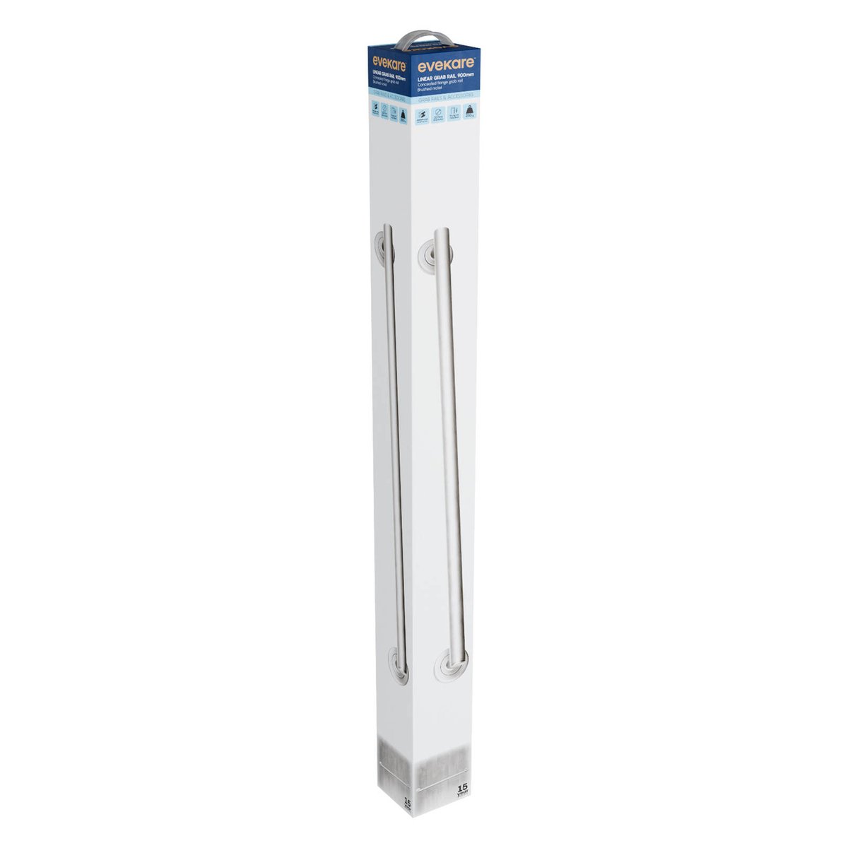 Evekare 900mm Linear Grab Rail - Brushed Nickel - 250kg Weight Rating - SuperSaverAU - view 2