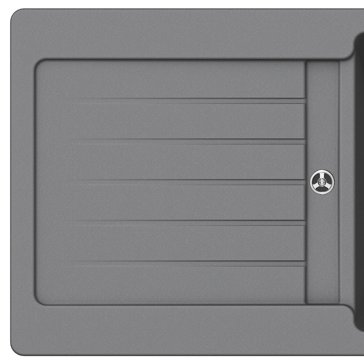 Abey Cristalite Plus single bowl topmount sink with left hand drainer - Croma finish - TD100CR