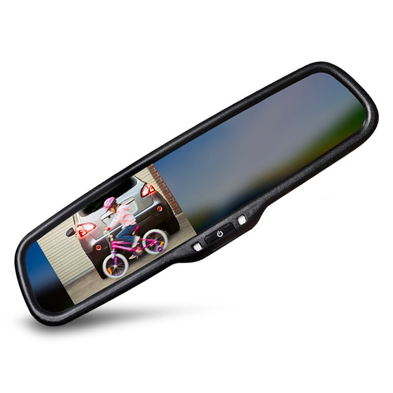 Parkmate 4.3-inch Mirror Monitor - 16:9 Display, Factory Mirror Replacement, Black - RVM-043AFR