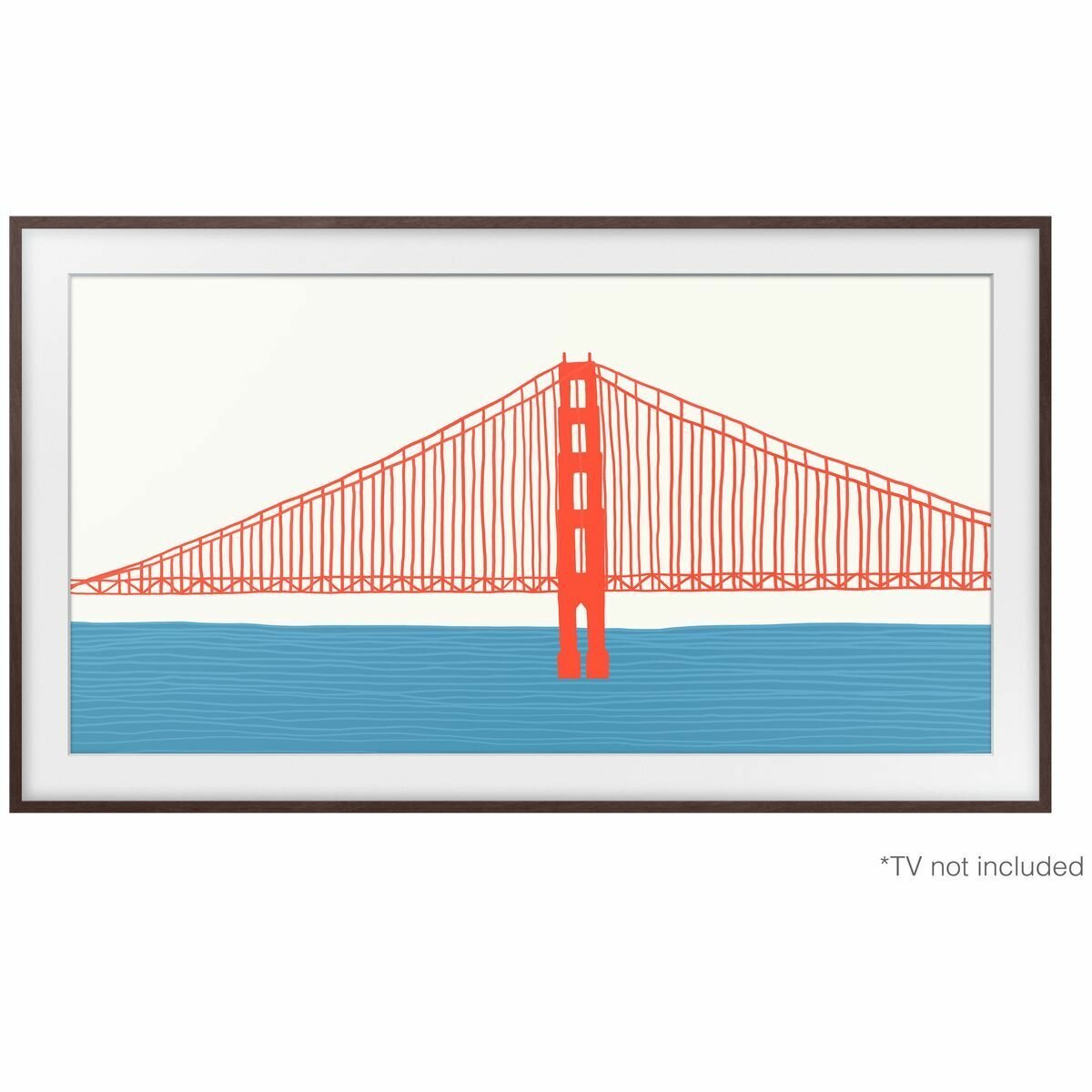Samsung Modern Frame bezel for 50 inch The Frame TV - Magnetic snap-on, Brown - VG-SCFA50BWBRU