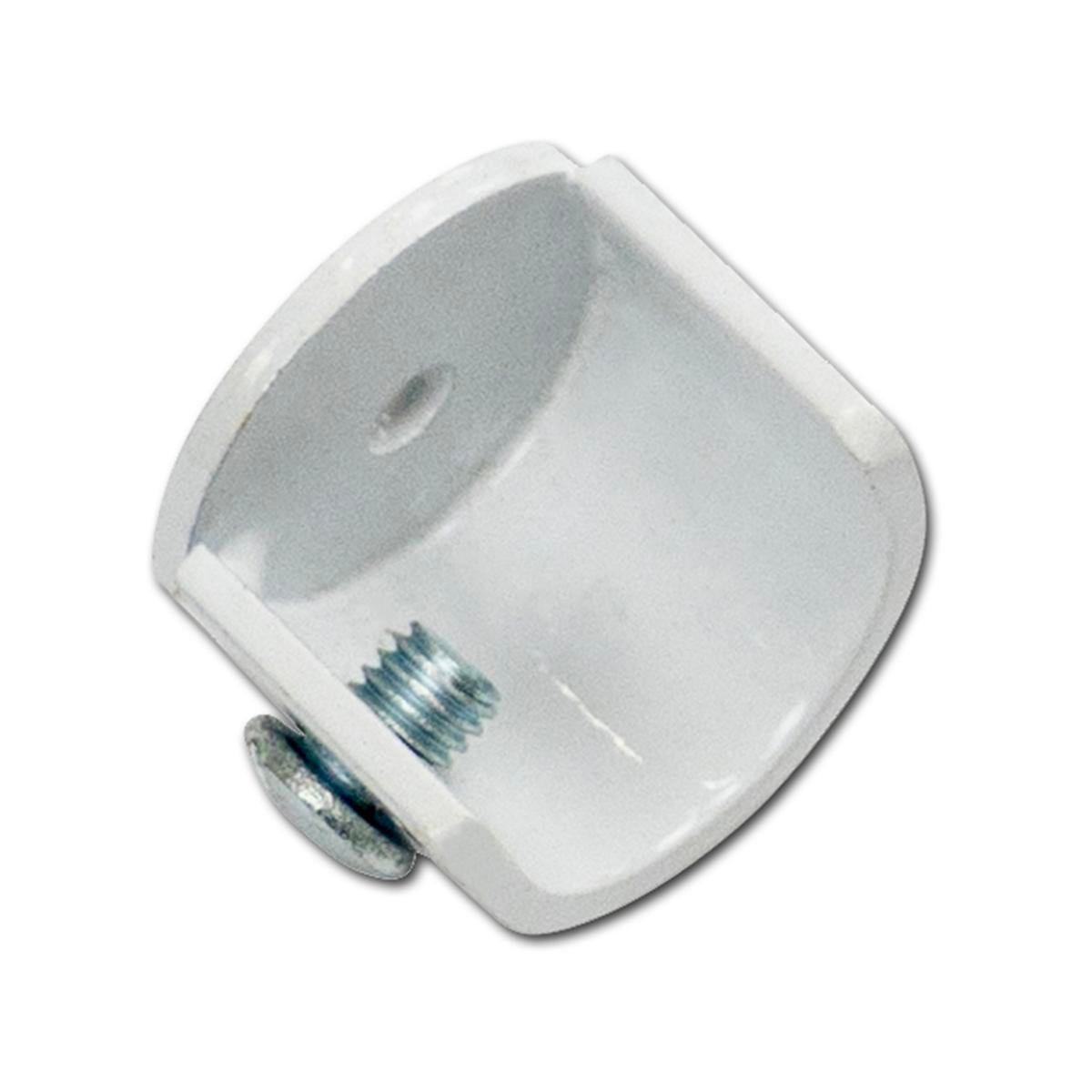 Windoware 25mm White Curtain Rod Stirrup Bracket, 2 Pack
