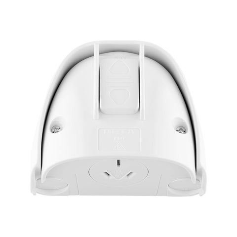 DETA 15A Weatherproof Single Power Point with Paddle Lock, White, 240V, Surface Mount (6397B)
