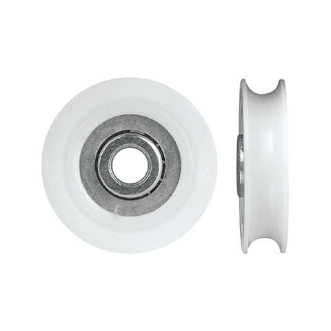 Rolltrak 32mm White Acetal Concave Roller, Patio Door
