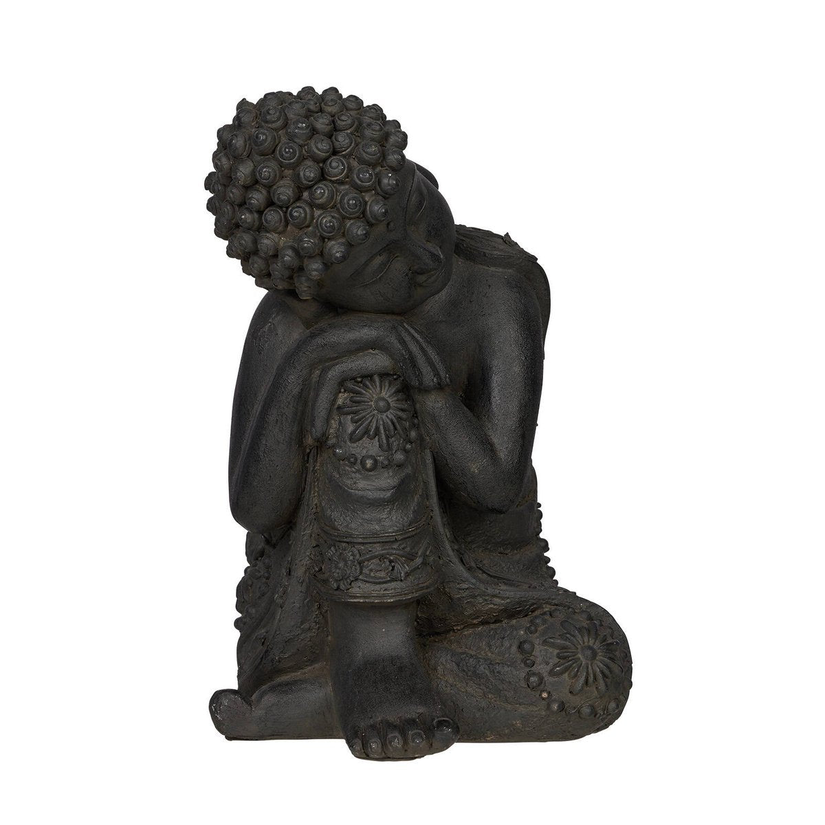 Northcote Pottery 25cm Charcoal Buddha Statue - Weather Resistant Garden Ornament - SuperSaverAU - view 1