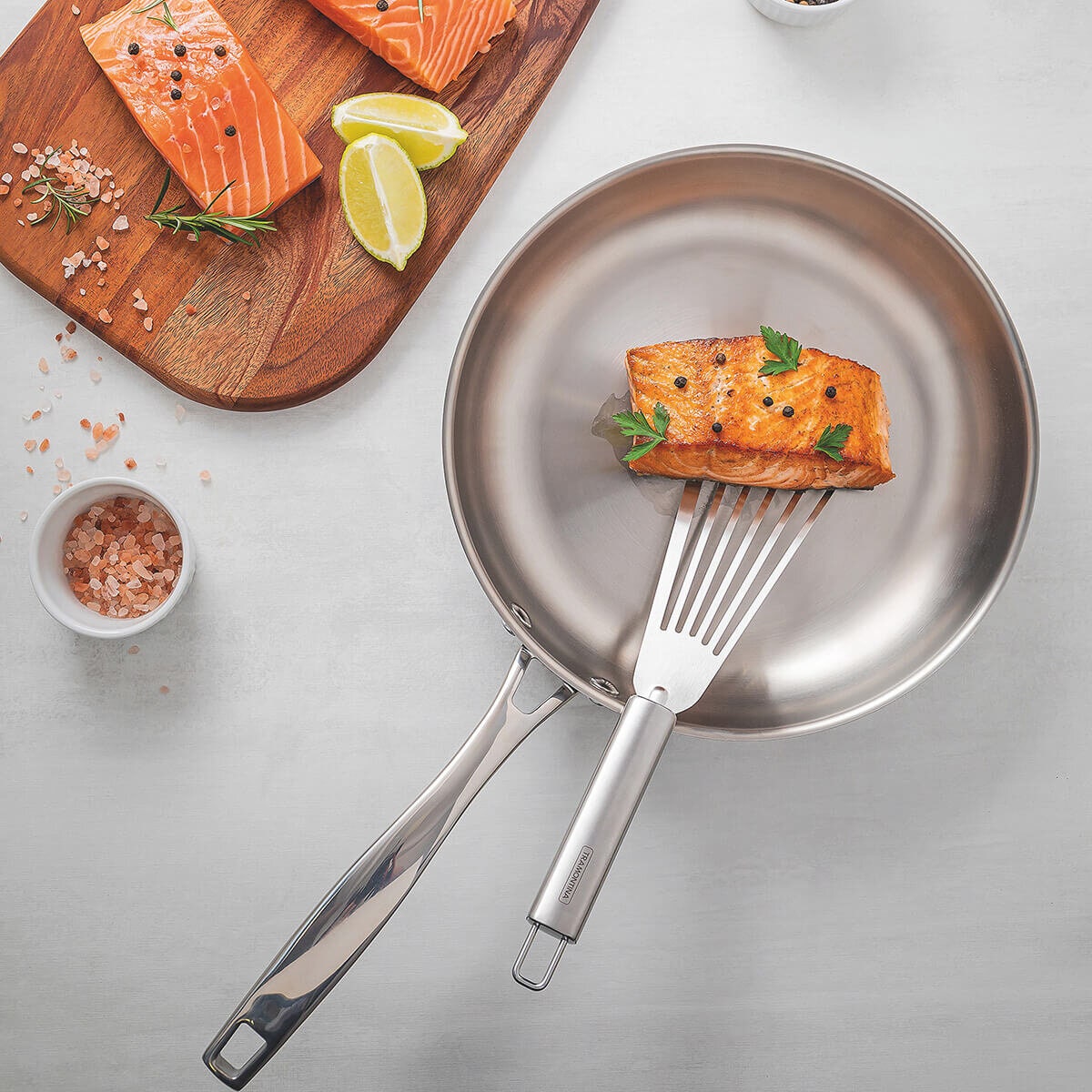 Tramontina Grano 20cm Stainless Steel Frying Pan - Tri-Ply Clad - Induction Compatible - 62155200