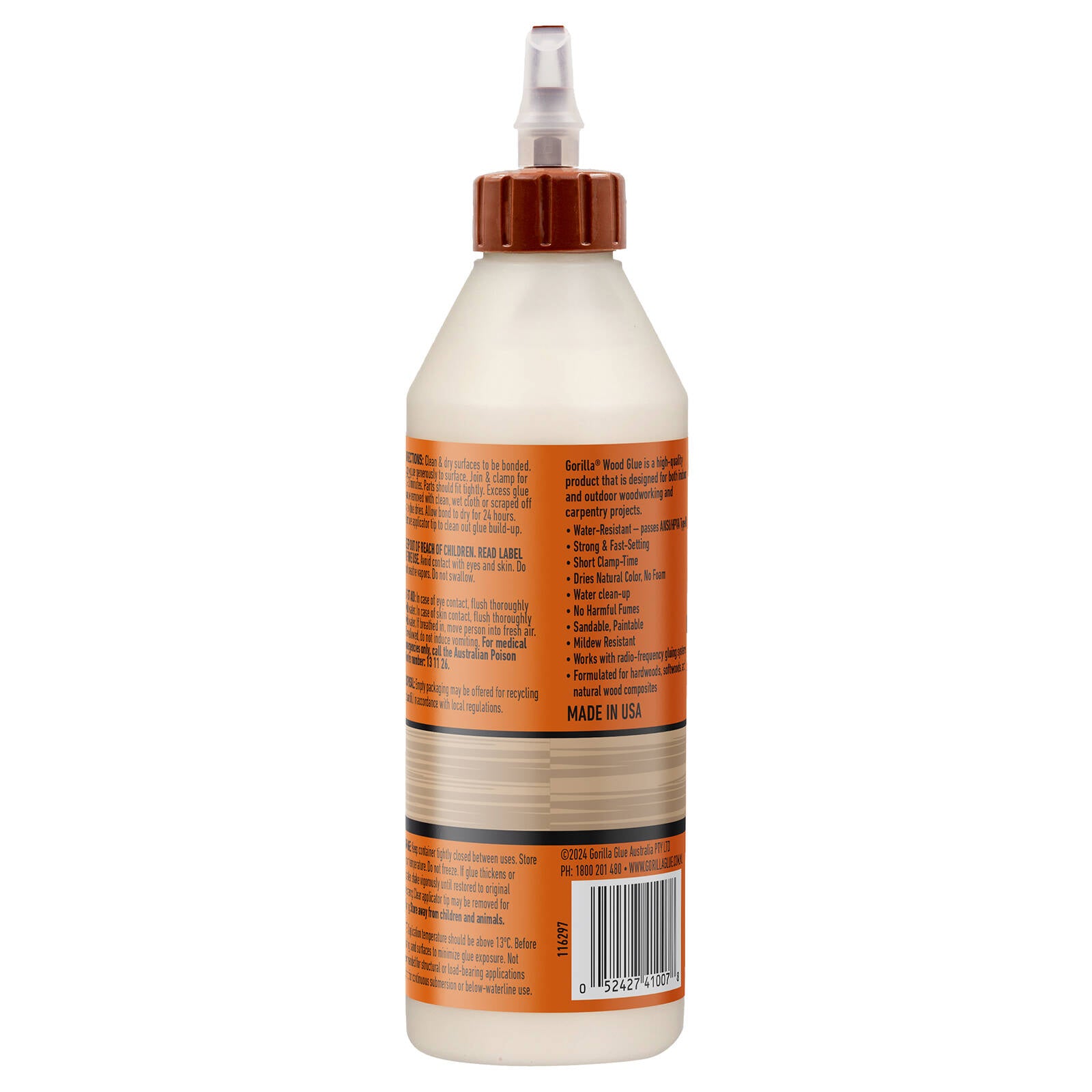 Gorilla Wood Glue 532ml High Adhesion