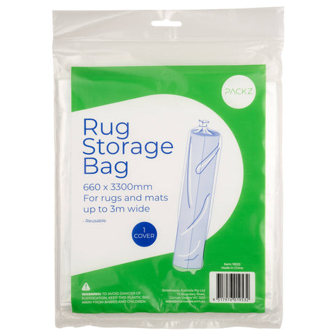 Packz Clear Plastic Rug Storage Bag 660 x 3300mm