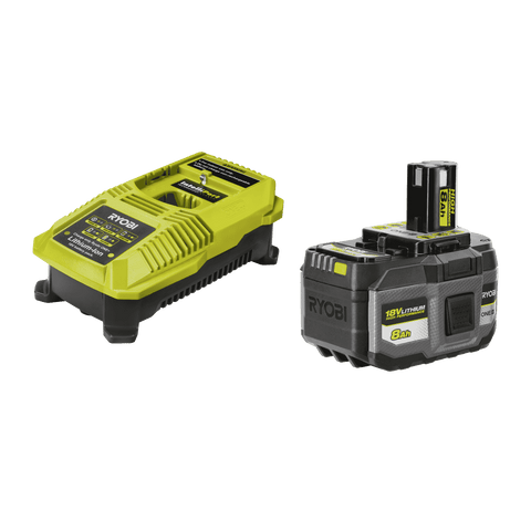 Ryobi 18V ONE+ HP 8.0Ah Battery and Fast Charger Starter Kit R18SK18