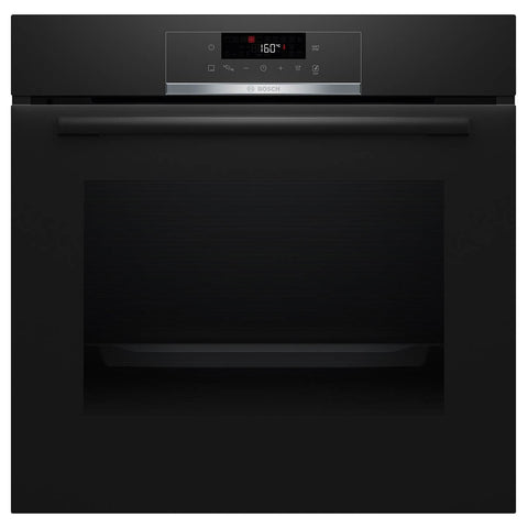 Bosch 60cm Series 6 Pyrolytic Built-in Oven - 71L Black - 3D HotAir and AutoPilot - HBA572EB3A