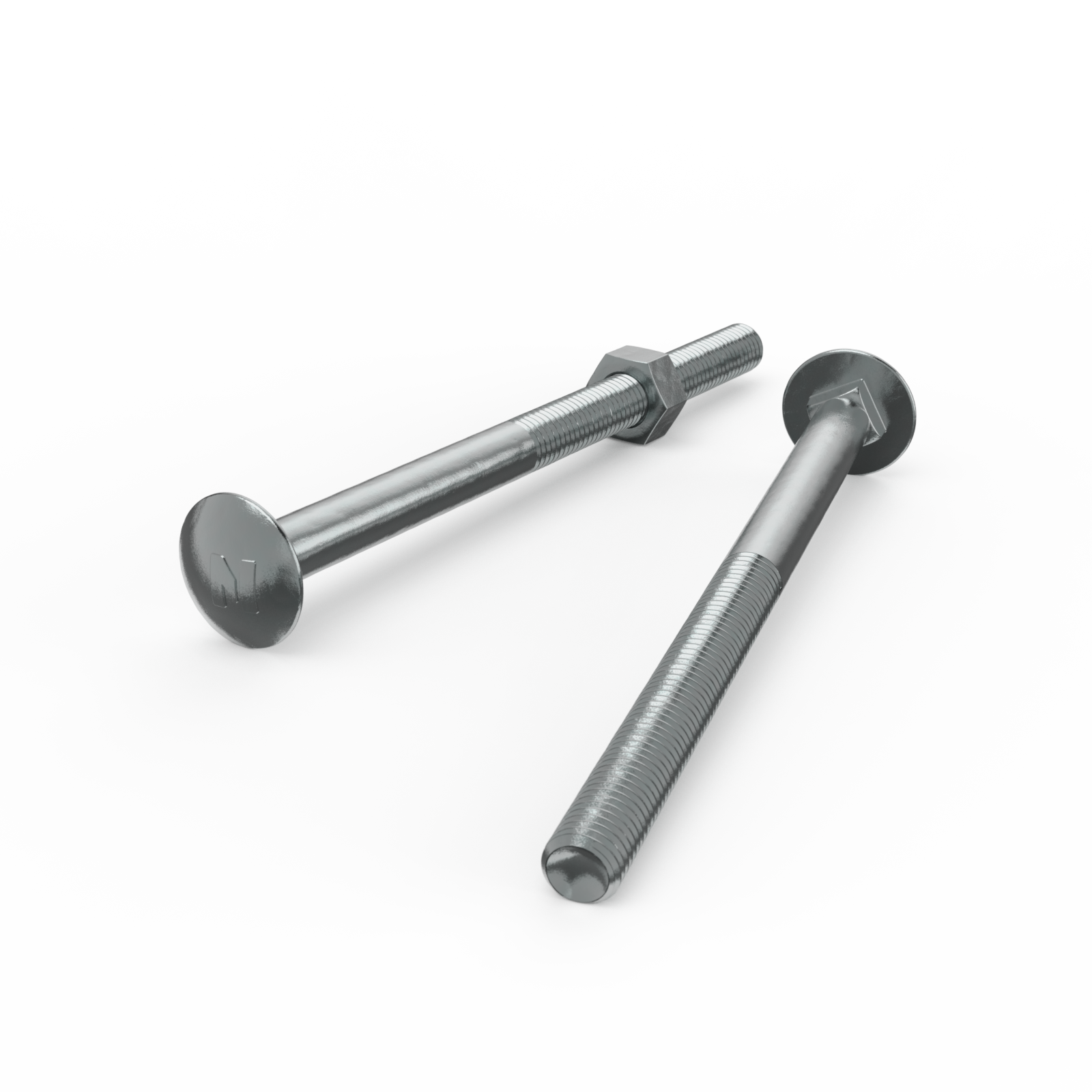 Zenith M10 x 150mm Zinc Plated Cup Head Bolt and Nut - Each