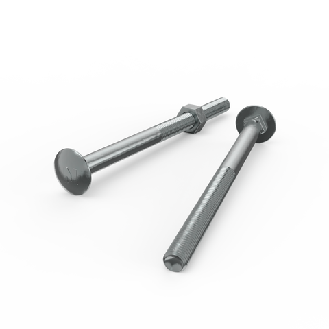 Zenith M10 x 150mm Zinc Plated Cup Head Bolt and Nut - Each
