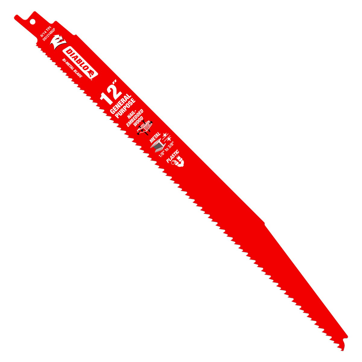 Diablo 12" Bi-Metal General Purpose Reciprocating Saw Blades, 5 Pack