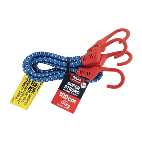 Grunt 1m Tie Down Octopus Straps, 2 Pack, Rubber and Latex, UV Protected