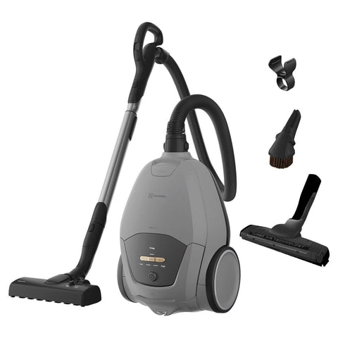 Electrolux Canister Bagged Vacuum - UltraSilencer Turbo, Automatic Suction, Urban Grey - EFB72123UG