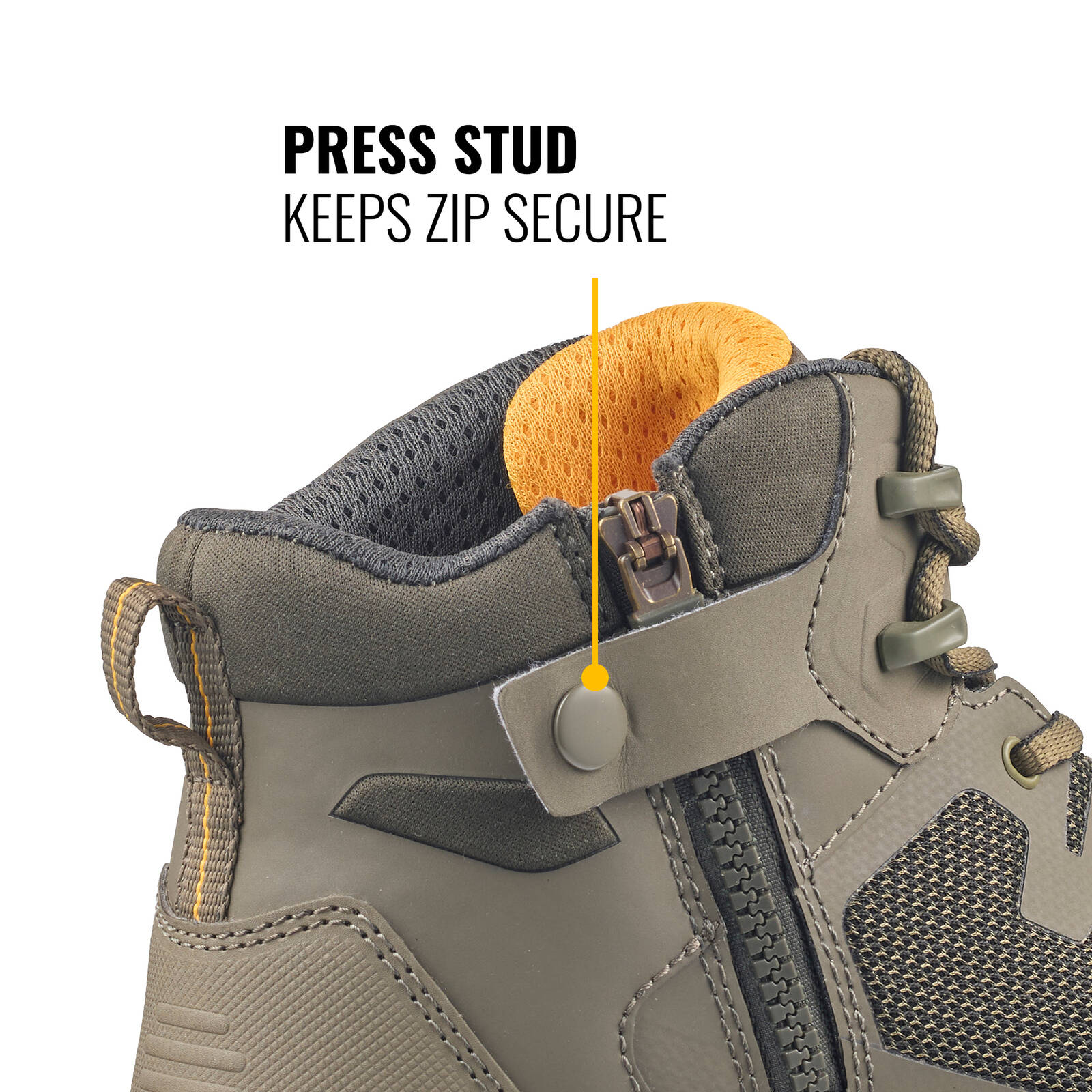 DeWALT Olive Forge Steel Cap Safety Work Boot Size 6 - SRC, 300C Heat Resistant
