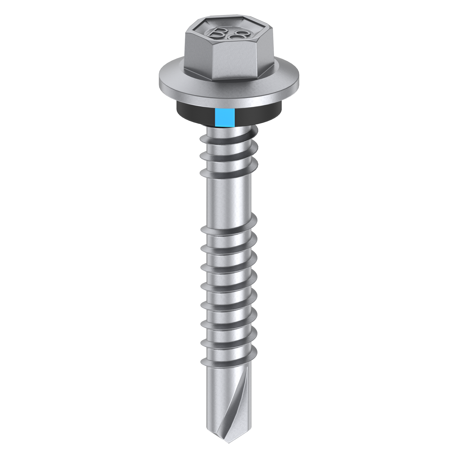 Bremick 12g x 39mm B8 Hex Roofing Screw Drill Point Carbon Steel - Box 500