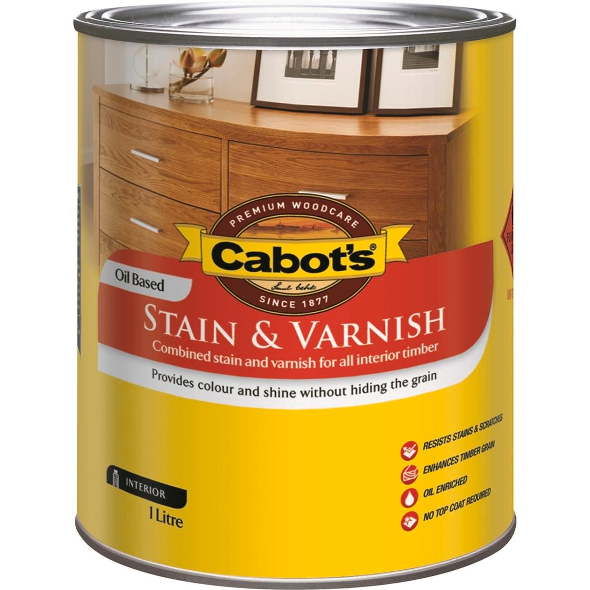 Cabot's 1L Cedar Gloss Oil Based Stain & Varnish Exterior