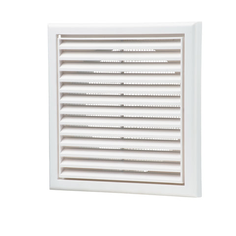 Blauberg 150mm White Square Fixed Grille - ABS Plastic Wall & Ceiling Vent