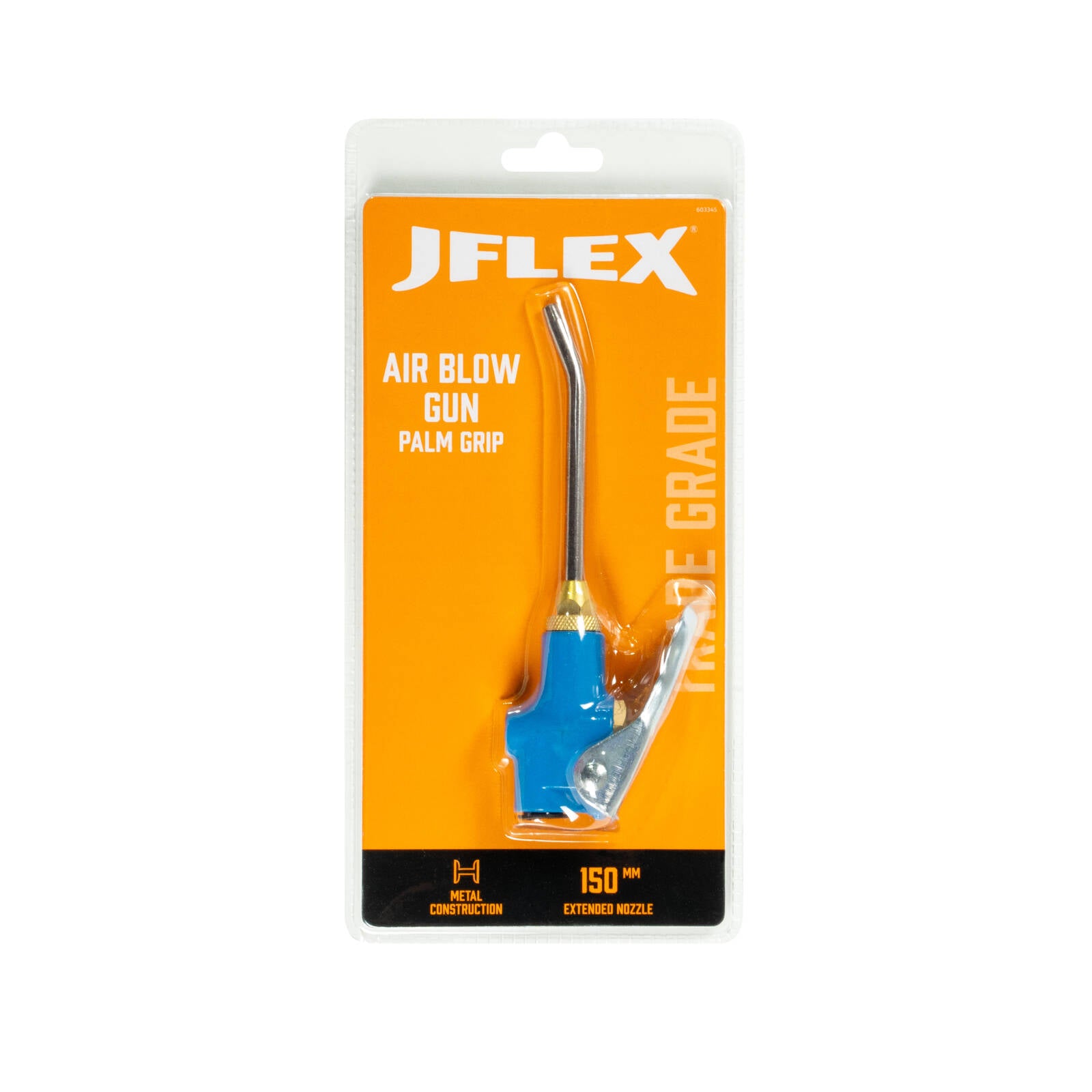 JFLEX Palm Grip Air Blow Gun with 150mm Angled Metal Nozzle