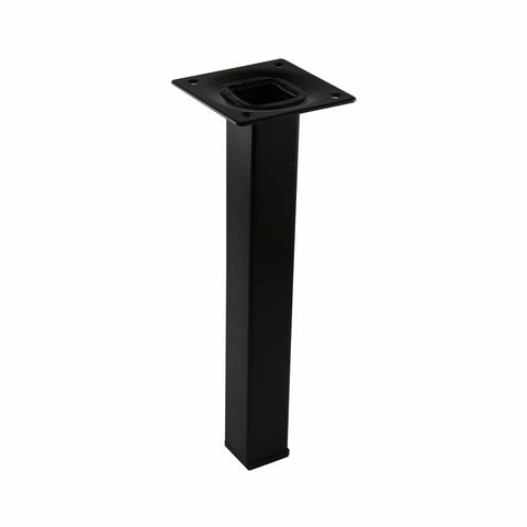 Adoored 200 x 25 x 25mm Black Steel Square Tube Furniture Leg