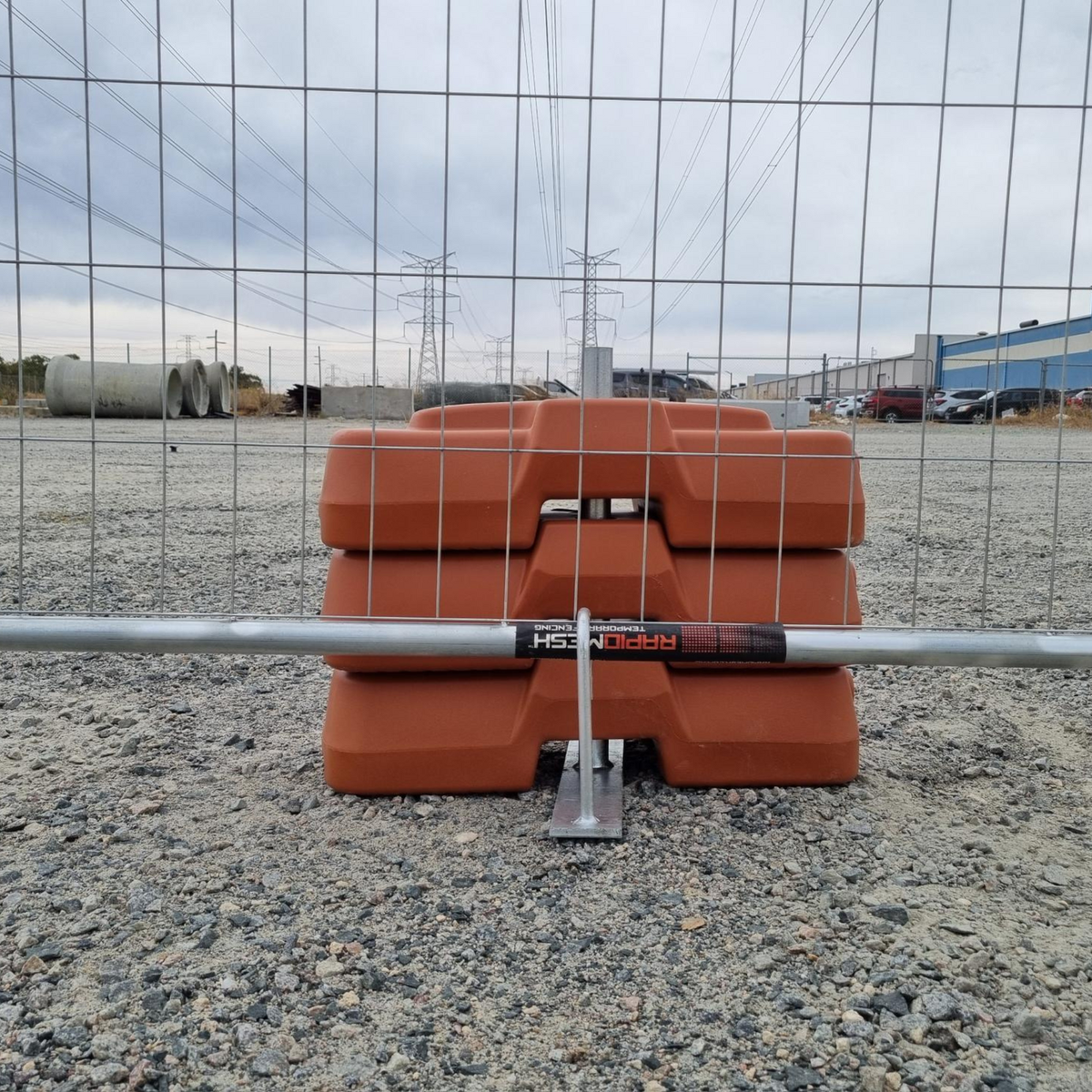 Rapidmesh Temporary Fence Hook Stay 500mm x 65mm x 450mm - Heavy-Duty Steel - SuperSaverAU - view 3