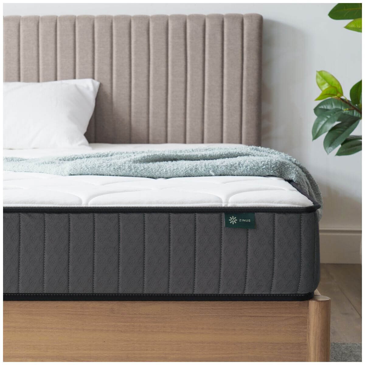 Zinus Double iCoil Pocket Spring Mattress - Pressure Relieving Foam, Fibre-Quilted Cover - AU-MSSBO1ZC-06D