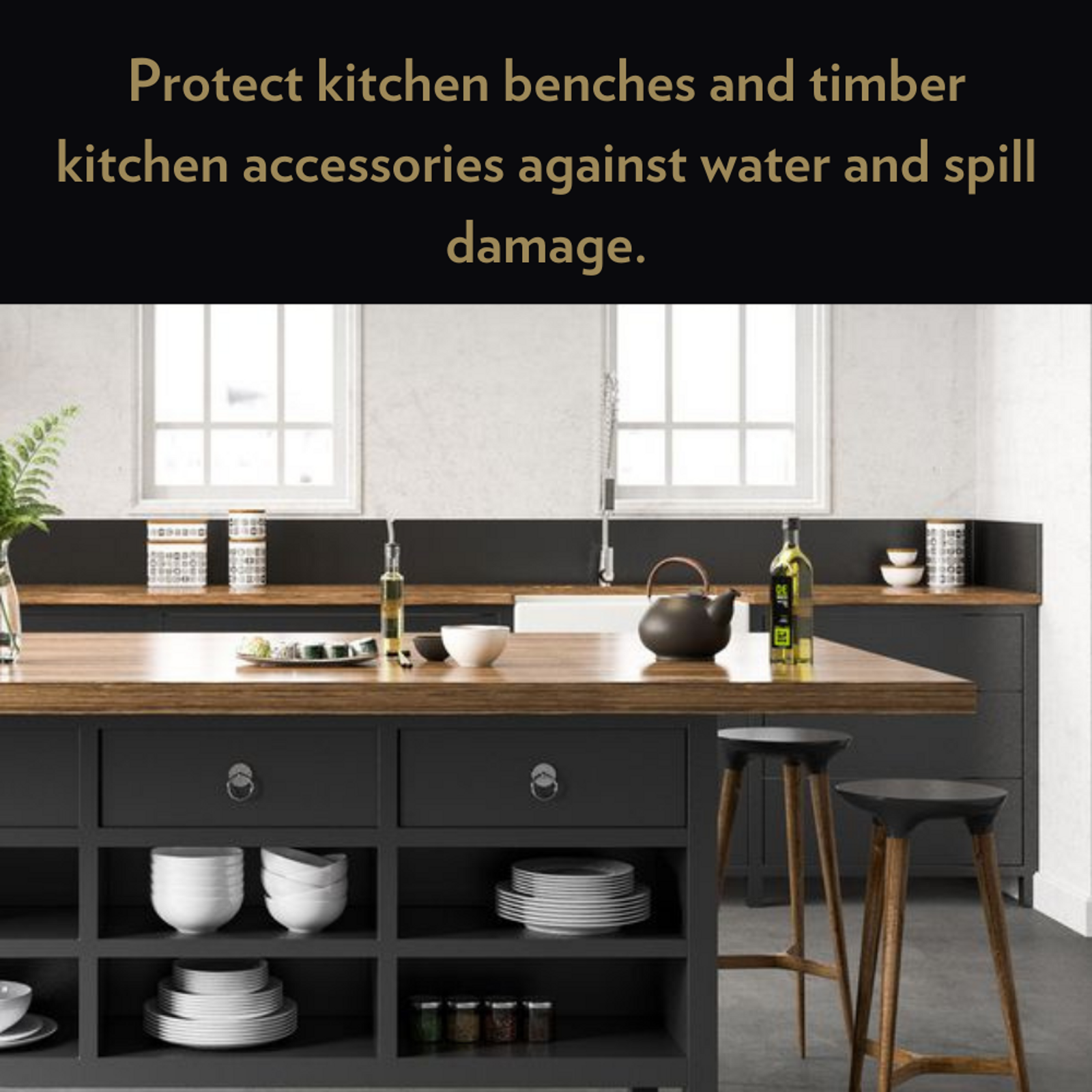 Feast Watson 250ml Kitchen Timber Oil, Clear Oil Based Splatter Resistant Interior Finish