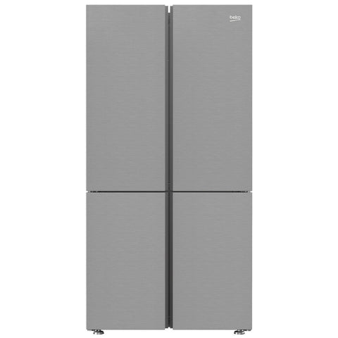 Beko 575L Four Door French Door Fridge - Platinum Stainless Steel, NeoFrost, Inverter - BFR575PX