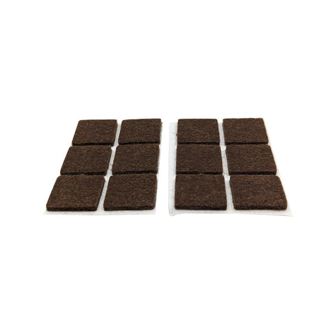Surface Gard Brown Square Felt Floor Protection 19mm - 12 Pack - Minimises Noise - SuperSaverAU - view 1