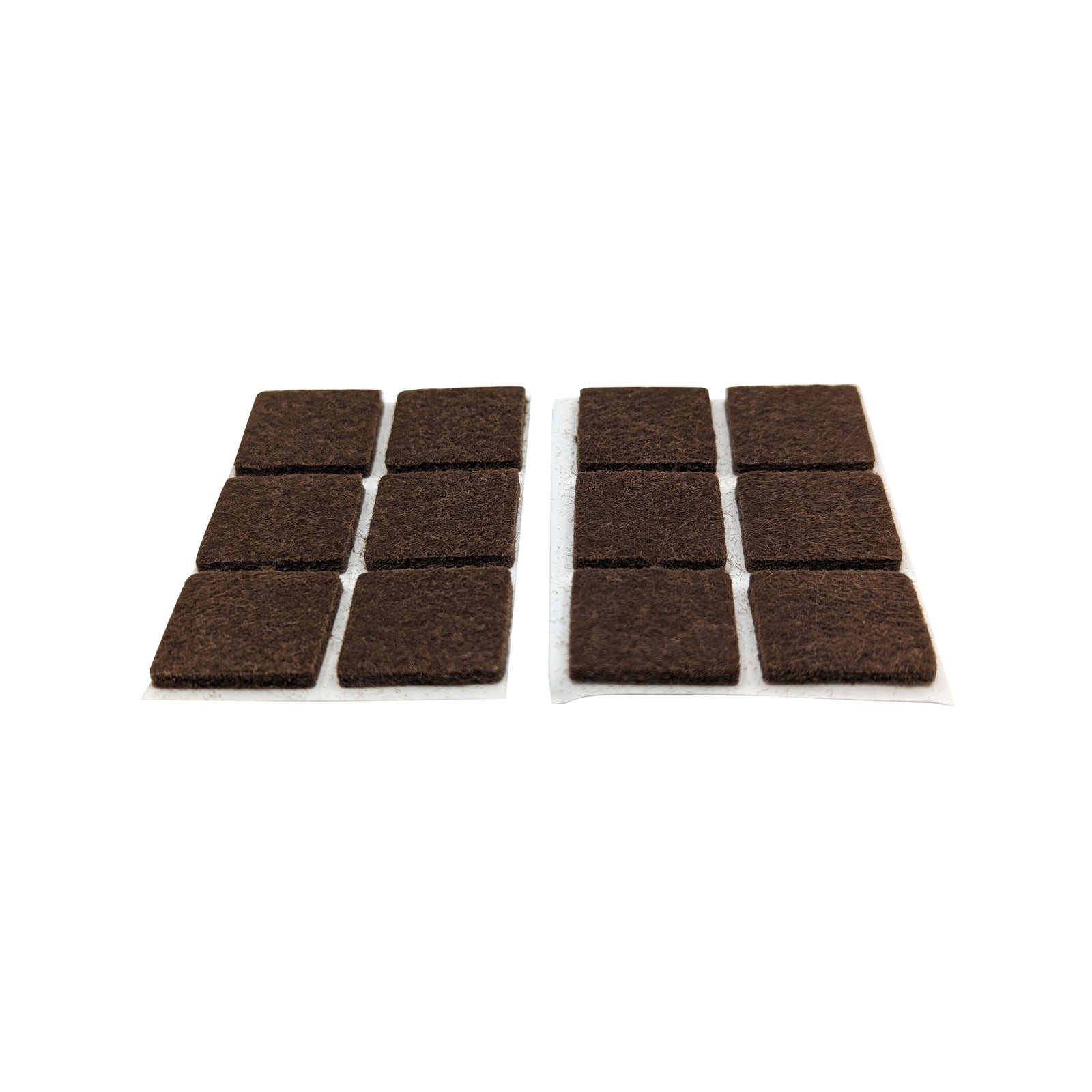 Surface Gard 19 x 19mm Brown Square Felt Floor Protectors 12 Pack