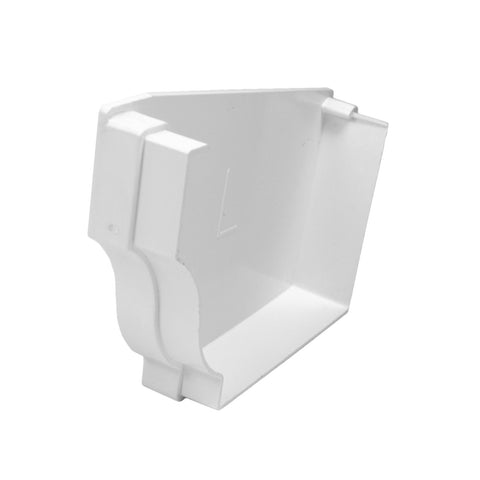 Icon Plastics Left Hand White PVC Gutter Stop End