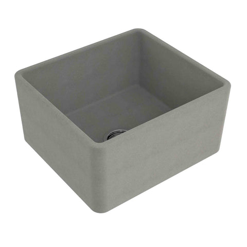 Turner Hastings Novi 50 x 46 Fine Fireclay Single Bowl Butler Sink - Concrete, Reversible - NO504FS-CL