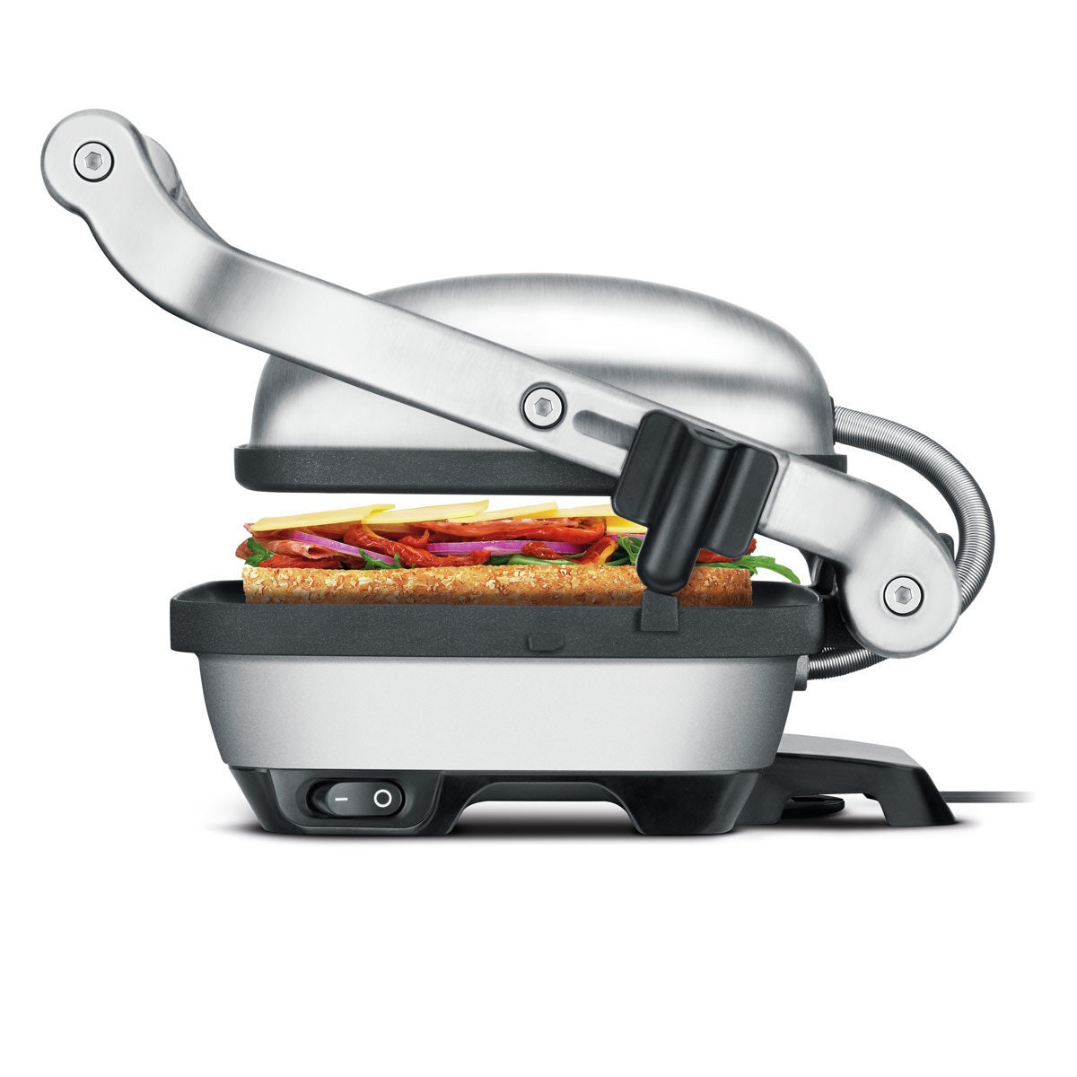 Breville the Perfect Press Sandwich Press - Adjustable Height Control, Non-Stick Plates, 1500W - BSG600BSS